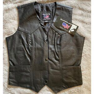 NWT Allstate Leather Women's Classic Split Cowhide Vest